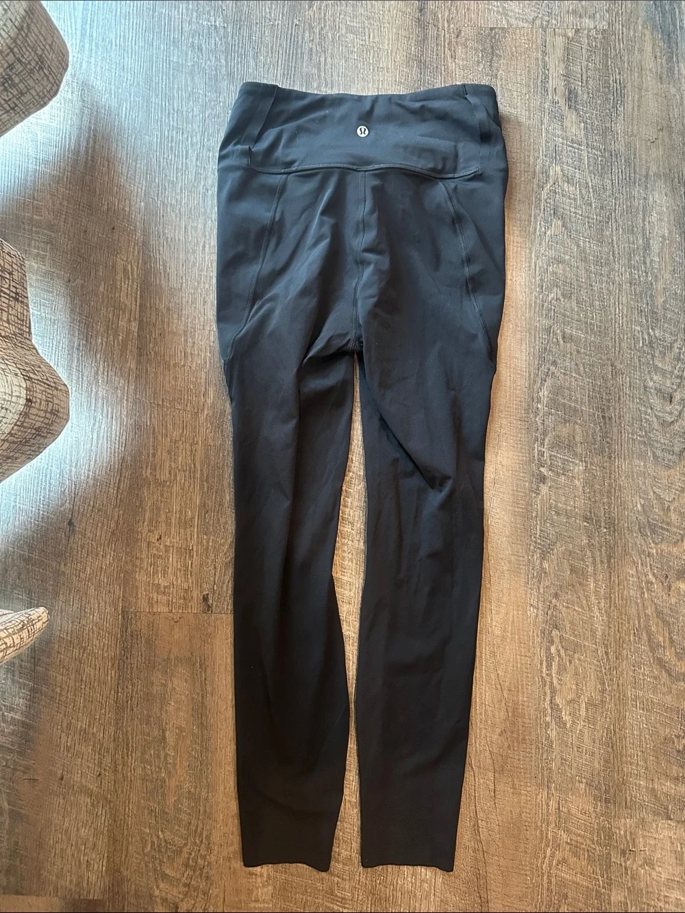 Lululemon Black High-Waist Leggings with Loops on sides - Picture 2 of 3